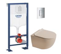 Solido pack WC bâti autoportant + WC suspendu sans bride Ceramia PixL avec abattant SoftClose + plaque (GRCEPXMOMT02FR-FS)