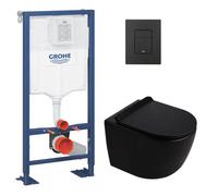 Solido pack WC bâti-support autoportant + WC suspendu sans bride Ceramia PixL avec abattant SoftClose + plaque (GRCEPXBMT01-FR)