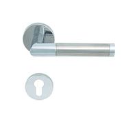Solido Poignée de Rio de murale avec rosace PZ Cylindre profilé, finition acier inoxydable, 1560-2220-2222, 1560.16 V.240.m