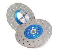 Solidure Disque diamanté 125 mm x M14, lame de scie à granit, double face, soudée sous vide, pour couper et poncer le granit, le marbre, la porcelaine, les carreaux de céramique, la pierre