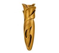 Soliflore Funéraire en Polymère Bronze Rose Éternelle 15cm | Pour Columbarium et Stèle, Fixation Murale Incluse, Haute Résistance UV, Résistant aux Intempéries, Design Floral Sculpté