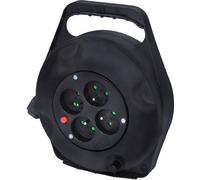 Solight Câble d'extension noir sur bobine 10m, 4 prises, 230V, 1.5mm2 PB21