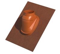 Solin de toit pour terminal ocre Ubiflex 25 à 45° 80/125 mm UBBINK 189911