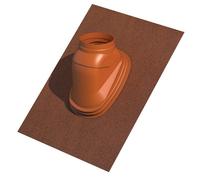 Solin de toit pour terminal ocre Ubiflex 25 à 45° 80/125mm - UBBINK - 189911