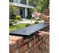 Solin de Toiture en Aluminium, Bande d'Évacuation d'Eau | Protection Étanche for Bord de Toit, Déflecteur Personnalisable for Drainage(30x150cm/11.8x59.1in)