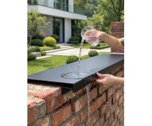 Solin de Toiture en Aluminium, Bande d'Évacuation d'Eau | Protection Étanche for Bord de Toit, Déflecteur Personnalisable for Drainage(40x70cm/15.7x27.6in)