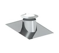 Solin en acier inoxydable 5° - 15° avec collerette - double paroi - TEC-DW-STANDARD 250mm