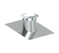 Solin en acier inoxydable 5° - 15° avec larmier avec collier étanche - double paroi - TEC-DW-Classic 130mm