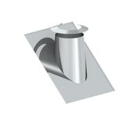Solin en inox 36° - 45° avec collier étanche - double paroi - TEC-DW-Classic 150mm