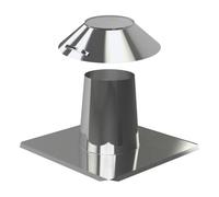 Solin inox 0° avec larmier - double paroi - Reuter Systèmes DW 120 mm