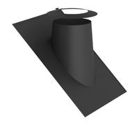 Solin plomb 36-45° avec collerette, élastomère noir - Jeremias DW-BLACK 50 200 mm