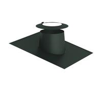 Solin plomb 5-15° avec collerette, élastomère noir - double paroi - Jeremias DW-GREY 180 mm