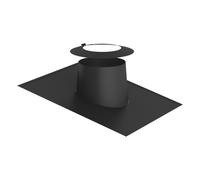 Solin plomb 5-15° avec collerette, élastomère noir - Jeremias DW-BLACK 50 180 mm