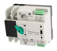 Solinder Automatique 2P Inverseur de Source 230V AC (125A) | Matériau résistant aux hautes températures, fonctionnement manuel et automatique, conception de rail de 35 mm
