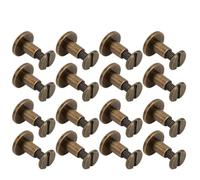 Solinder Kit de Rivets en Cuivre 9,5 X 8 Mm - Kit de Fixation Rivets en | Pistolet en Laiton plaqué or Argent, Couleur Bronze avec Trou Rond de 4mm pour Sacs, Ceintures, Chaussures, Chapeaux,