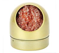 Solinder Nettoyeur de Pointe de Fer à Souder, Boule Nettoyage Pointe, éponge en Fil Laiton, Pas Besoin D'eau, Nettoyage Multipoint, Empêche L'oxydation avec Base Métallique pour (Or)