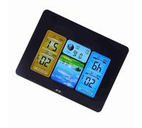Solinder Station Météo Numérique, Horloge Extérieure LCD (Neutral - black) | Affichage de l\'heure 12/24 heures, alerte de température extérieure, phases de lune, suivi de l\'humidité