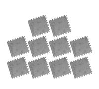 Solinder Tapis de Sol Emboîtable en Mousse Peluche, Confortable, Antidérapant, pour Chambre à Coucher, Chambre d'enfant, 10 Pièces, 12,2 X 11,8 Pouces (Gris)