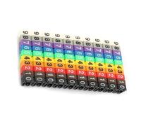 Solinder Tube Marqueur de Câble Durable, 1,5mm²-6mm² Plastique Set (#2) | Identification facile par code couleur, conception à clipser, 150 pièces incluses