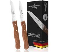 Solingen Set de 2/4 Couteaux à Légumes Premium, Lame en Acier Inoxydable, Manche en Bois de Hêtre, Design Élégant, Durabilité Exceptionnelle