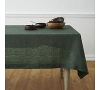 Solino Home Nappe Athena en Lin 100% Pur - pour Tables rectangulaires - Lavable en Machine - Vert forêt - 152,4 x 228,6 cm