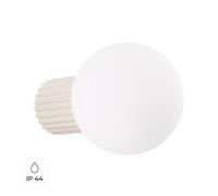 SOLLUX lighting Applique d'intérieur - Applique aluminium verre - 1 flamme - Ampoule LED - Beige Halo
