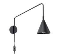 SOLLUX lighting Applique murale d'intérieur - Applique acier - 1 flamme - Ampoule LED - Noir Nox
