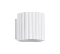 Applique murale moderne blanche tube strié 10-cm G9