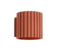 Sollux Lighting Applique murale d'intérieur Aura – Aluminium, 1 flamme, Ampoule LED – Ocre Rouge