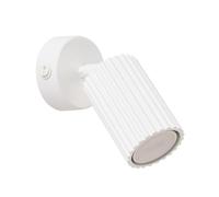Sollux Lighting – Applique murale Karbon SL.1541 1x10 W Aluminium Blanc avec interrupteur