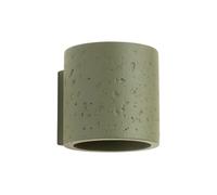 Applique cylindre béton olive Orbis haut/bas G9 Sollux