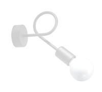 SOLLUX lighting - Applique Murale - Lampe Murale SUPEŁ - Luminaire Décoratif - Lampe LED - Faible Consommation Énergétique - E27, 1x max 15W LED, ~230V, 50Hz, IP20 - Blanc - 25x8x20cm