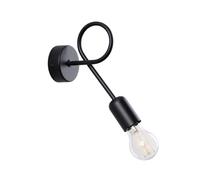 SOLLUX lighting - Applique Murale - Lampe Murale SUPEŁ - Luminaire Décoratif - Lampe LED - Faible Consommation Énergétique - E27, 1x max 15W LED, ~230V, 50Hz, IP20 - Noir - 25x8x20cm