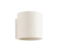 SOLLUX lighting Applique Murale - Lampe Murale Intérieure - en Béton - 1 Abat-jour - Lampe LED Ampoule - Beige Orbis