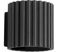 SOLLUX lighting Applique murale d'intérieur - Applique aluminium - 1 flamme - Ampoule LED - Aura noire