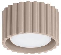 Sollux Lighting Plafonnier Aura - Spot de plafond en aluminium 1 flamme Ampoule LED Taupe