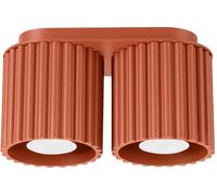 Sollux Lighting Plafonnier AURA – 2 x GU10, 2 x 10 W, rouge ocre