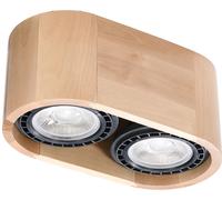 Sollux Lighting Basic plafonnier 2x40 W bois SL.0914