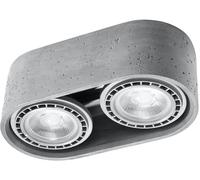 Sollux Lighting Basic plafonnier 2x40 W gris SL.0882