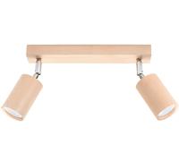 Sollux Lighting Berge plafonnier 2x40 W chrome-marron SL.0702
