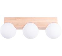 Sollux Lighting Bulbo plafonnier 3x8 W blanc-bois SL.1684