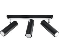 Sollux Lighting Direzione plafonnier 3x6 W noir SL.0501