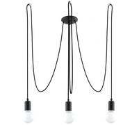 Sollux Lighting Edison lampe suspendue 3x60 W noir SL.0370