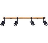 Sollux Lighting Fager plafonnier 4x10 W noir-bois SL.1346