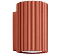 SOLLUX lighting Applique Murale - Lampe Murale Intérieure - en Aluminium - 1 Abat-jour - 6,5 x 8,5 x 10 cm - Karbon Ocre Rouge