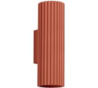 SOLLUX lighting Applique Murale - Lampe Murale Intérieure - en Aluminium - 1 Abat-jour - 6,5 x 8,5 x 20 cm - Karbon Ocre Rouge