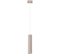 Sollux Lighting Suspension KARBON tube rainuré aluminium taupe 1x GU10
