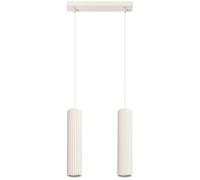 Sollux Lighting Suspension Karbon - Aluminium, 2 abat-jours 30 x 6,5 x 16,5 cm - Beige