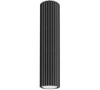 SOLLUX lighting Plafonnier LED - Spot de Plafond - en Aluminium - 1 Spot - 6,5 x 6,5 x 30 cm - Karbon Noir