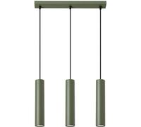 Sollux Lighting Suspension moderne Lagos barre 30 cm 3xGU10 vert olive